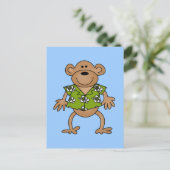 Tropische Hawaiian Monkey Tshirts en cadeaus Briefkaart (Staand voorkant)