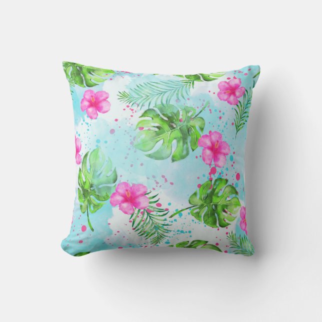 Tropische Hawaiian Pillow Kussen (Voorkant)