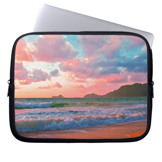 Tropische Hawaiian Sunset Laptop Sleeve (Voorkant)