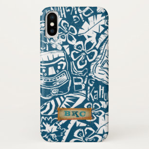 Tropische  Hawaiian Tiki Surfer iPhone X Hoesje