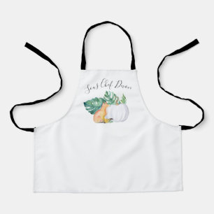 Tropische Herfst Fox, Monstera en pomkin Apron Schort