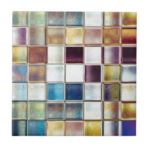 Tropische herinneringen aan mozaïekschilderij tegeltje