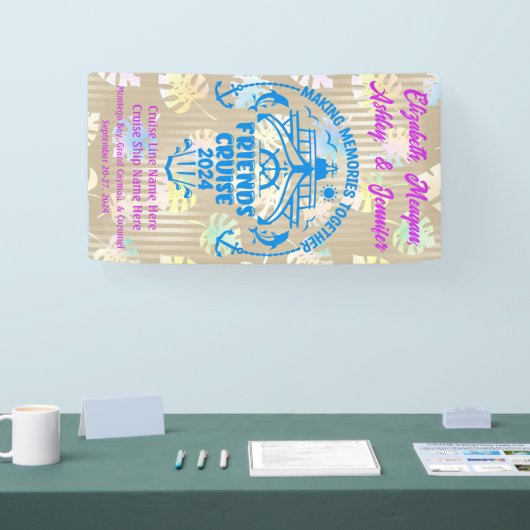 Tropische herinneringen maken samen Vriendcruise Spandoek (Beurs)