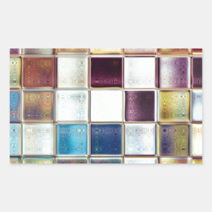 Tropische herinneringen Mozaïekkunst Tegel Rechthoekige Sticker