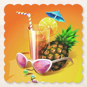 Tropische het document van de Drink onderzetters