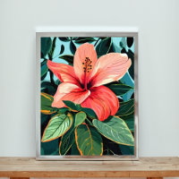 Tropische Hibiscus Bloem Digitale Kunst