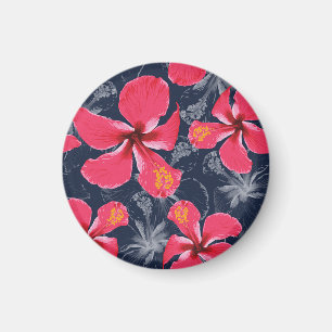 Tropische Hibiscus Bloemen Zomer Design Magneet