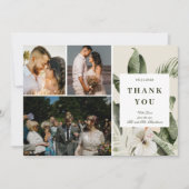 Tropische hibiscus boho bruiloft "Dank u" Kaart (Voorkant)