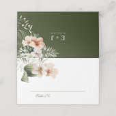 Tropische hibiscus boho pastel Bruiloft (Buitenkant ongevouwen)