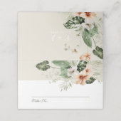 Tropische hibiscus boho pastel Bruiloft (Buitenkant ongevouwen)