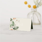 Tropische hibiscus boho pastel Bruiloft (Achterkant)