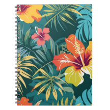 Tropische Hibiscus en Palmbladeren