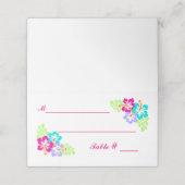 Tropische Hibiscus - Escortkaarten (Buitenkant ongevouwen)