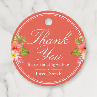 Tropische Hibiscus Favor Labels