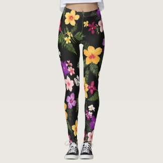 Tropische Hibiscus Floral Ultra Leggings