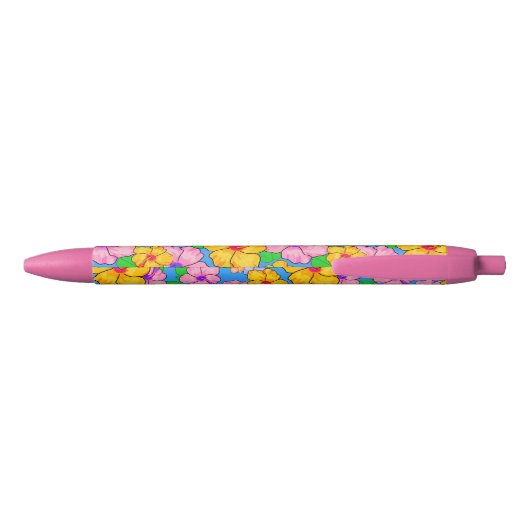 Tropische hibiscus florale ballpoint pen (Achterkant)
