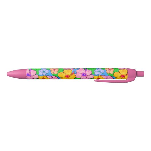Tropische hibiscus florale ballpoint pen (Bodem)