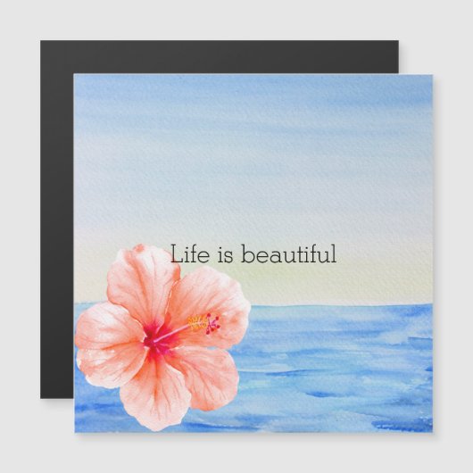 Tropische Hibiscus Flower Ocean (Voorkant / Achterkant)