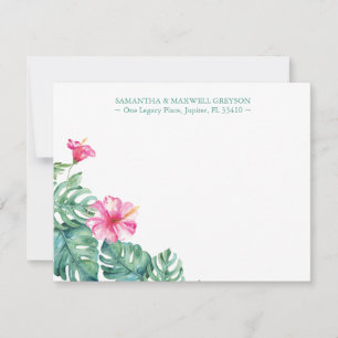 Tropische Hibiscus Flower Personalized Stationery Notitiekaartje
