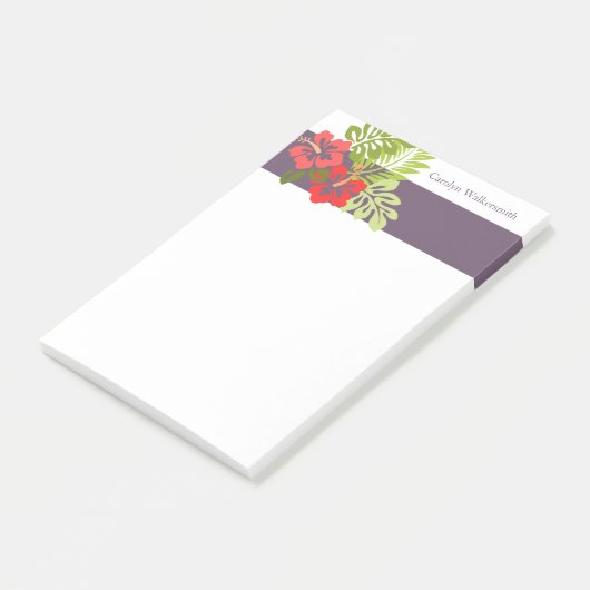 Tropische Hibiscus Flowers Summer Beach Botanical Post-it® Notes (Schuin)