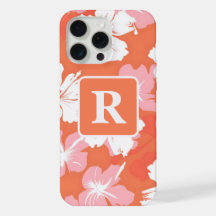 Tropische hibiscus gepersonaliseerd monogram