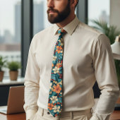 Tropische hibiscus Hawaiiaanse Plumeria bloemen Stropdas