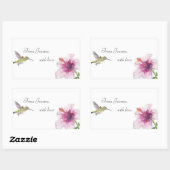 Tropische Hibiscus Hummingbird Label (Vel)