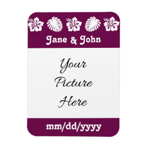 Tropische Hibiscus in Wijn Save-the-Date Magneet