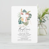 Tropische Hibiscus & Kruisdoop Kaart (Staand voorkant)