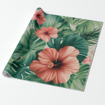 Tropische Hibiscus & Monstera
