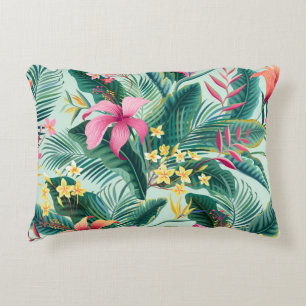 Tropische Hibiscus: naadloos bloemenpatroon Accent Kussen