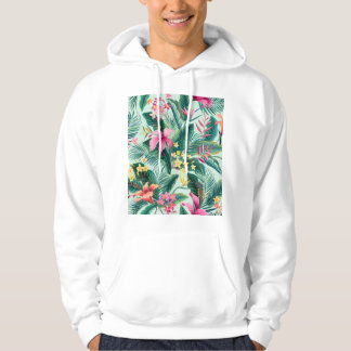 Tropische Hibiscus: naadloos bloemenpatroon Hoodie