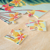 Tropische Hibiscus: naadloos bloemenpatroon Legpuzzel (Zijkant)