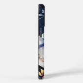 Tropische Hibiscus Navy iPhone Case (Achterkant / Rechts)