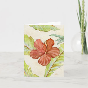 Tropische Hibiscus Notecard Kaart