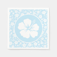 Tropische hibiscus op blauw