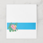 Tropische Hibiscus Place Card (Buitenkant ongevouwen)