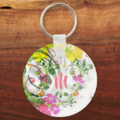 Tropische hibiscus sleutelhanger (Voorkant)