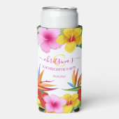 Tropische Hibiscus Strand Bruidsfeest (Seltzer Voorkant)