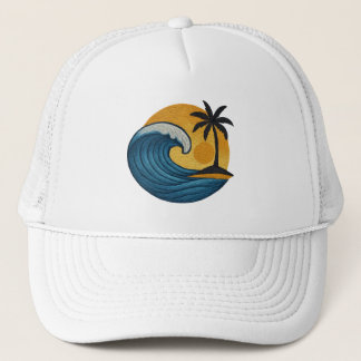 tropische hibiscus surfplank trucker pet