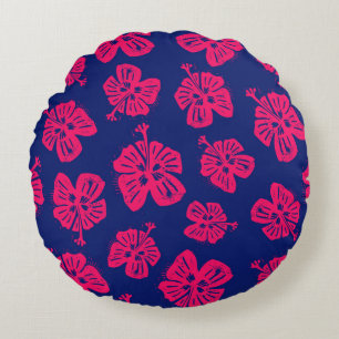 Tropische hibiscus voor een beetje paradijs thuis rond kussen