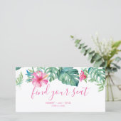 Tropische hibiscus Weddenschap vind je bord (Staand voorkant)