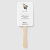 Tropische Hibiscus zomer bruiloft programma Handwaaier (Achterkant)