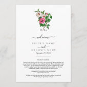 Tropische Hibiscus Zomer Bruiloft Route Programma (Voorkant)