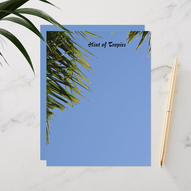 Tropische Hint van Palm Tree Blue Scrapbook Pape (Creator heeft geüpload)