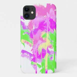Tropische hittegolf Neon Hawaiian Palm Trees iPhone 11 Hoesje