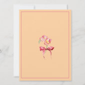 Tropische Hot Pink Freesia Kaart (Achterkant)