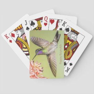 Tropische Hummingbird Flying Persoonlijk Pokerkaarten
