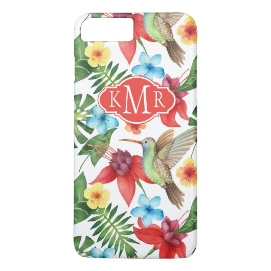 Tropische Hummingvogel | Monogram Case-Mate iPhone Case (Achterkant)