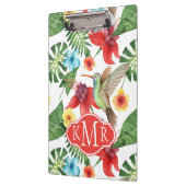 Tropische Hummingvogel | Monogram Klembord (Links)
